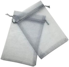 img 1 attached to 👜 Gray Tovip Organza Bags - 100Pcs/Lot Wedding Pouches & Jewelry Packaging Wholesale