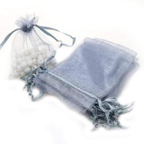 img 3 attached to 👜 Gray Tovip Organza Bags - 100Pcs/Lot Wedding Pouches & Jewelry Packaging Wholesale