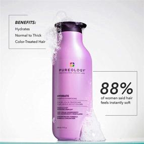 img 3 attached to Pureology Hydrate Shampoo: Sulfate-Free, Vegan Formula for Dry, Color-Treated Hair - Hydrating & Strengthening Benefits