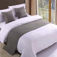 🛏️ twelve solid dark gray bed runner scarves - bedding protectors for bedroom, hotel, wedding room (king 240x50cm, 04) logo