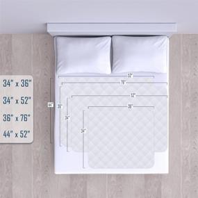 img 2 attached to 🛏️ American Made Reusable Mattress Pad Protector - Commercial Quality, Ultra Waterproof, All Sizes (34x52), 10 Cups Absorbency