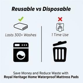 img 3 attached to 🛏️ American Made Reusable Mattress Pad Protector - Commercial Quality, Ultra Waterproof, All Sizes (34x52), 10 Cups Absorbency