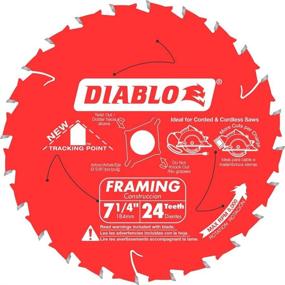 img 2 attached to 🪚 Freud D0724A Diablo 7-1/4-Inch 24 Tooth ATB Framing Saw Blade (2 Pack) - Superior Quality with Diamond Knockout Arbor Included