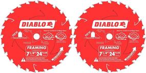 img 3 attached to 🪚 Freud D0724A Diablo 7-1/4-Inch 24 Tooth ATB Framing Saw Blade (2 Pack) - Superior Quality with Diamond Knockout Arbor Included