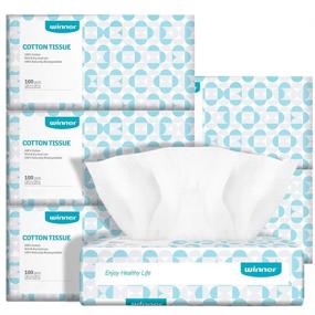 img 4 attached to 🏆 Winner Soft Dry Wipe: 600 Unscented Cotton Tissues for Sensitive Skin