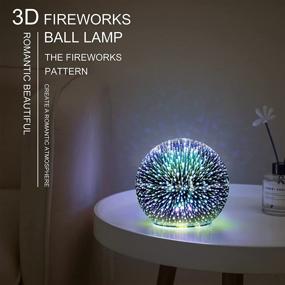 img 3 attached to 🔮 WNP Battery Powered LED Night Light Indoor: Upgrade Colored Glass Fireworks Ball Light with Timer – 3D Colorful Table Light for Christmas Nursery, Living Room, Bedroom – Tabletop Gift for a Cozy Ambiance