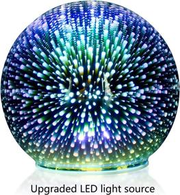 img 1 attached to 🔮 WNP Battery Powered LED Night Light Indoor: Upgrade Colored Glass Fireworks Ball Light with Timer – 3D Colorful Table Light for Christmas Nursery, Living Room, Bedroom – Tabletop Gift for a Cozy Ambiance