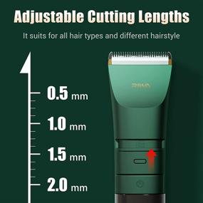 img 1 attached to 💇 RIWA Hair Clippers for Men Cordless, Professional Barber Trimmer with Adjustable Ceramics Blades, Waterproof and Rechargeable Hair Cutting Kit for Men Women - Green