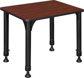 img 2 attached to 🍒 Cherry Regency Height Adjustable Student Desk - 18.5"x26" - Ideal for School