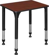 🍒 cherry regency height adjustable student desk - 18.5"x26" - ideal for school logo