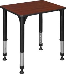 img 4 attached to 🍒 Cherry Regency Height Adjustable Student Desk - 18.5"x26" - Ideal for School