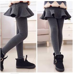 img 3 attached to ❄️ Ehdching Little Winter Pantskirt Leggings: Fashionable Girls' Clothing for a Cozy Winter Look