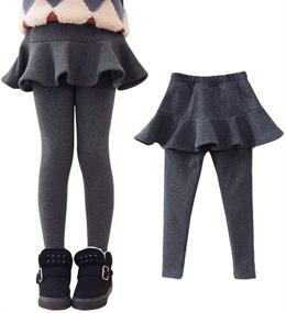 img 4 attached to ❄️ Ehdching Little Winter Pantskirt Leggings: Fashionable Girls' Clothing for a Cozy Winter Look
