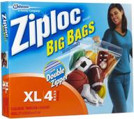 🛍️ пакет ziploc xl hd big (4 пакета) - универсальное и прочное хранилище с различной упаковкой. логотип