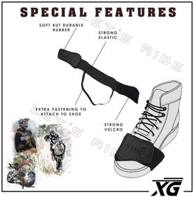 img 2 attached to Xcellent Global Motorcycle Shoe Protector Boot Cover - Shifter Companion Black AT022