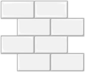 img 4 attached to 🎨 Art3d Peel and Stick Backsplash: 14x12 Subway Tiles, Faux Ceramic (10 Tiles, Thicker Version) - Easy Installation & Stunning Décor Solution