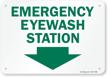 emergency eyewash station smartsign plastic logo