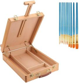 img 2 attached to 🎨 KEILEOHO Adjustable Wood Table Sketchbox Easel - Portable Tabletop Easel, Durable Box Easel for Drawing and Painting - 14 x 10.63 x 3.35 inches - Ideal for Students, Artists, and Beginners