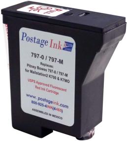 img 1 attached to 🖨️ High-Quality Postageink.com Ink Cartridge for mailstation and mailstation 2 Postage Meters - Non-OEM Replacement (797-M/0)