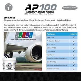 img 1 attached to AP100 Aircraft Metal Polish: Extra Coarse 2lb for Airplane Aluminum & Bare Metal Surfaces, Brightwork | Meets Boeing & Airbus Requirements