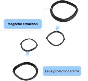 img 2 attached to 👓 Улучшите свой опыт виртуальной реальности с линзами CALIDAKA 1pair Anti Blue Light Magnetic Eyeglasses для Oculus Quest 2