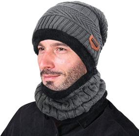 img 4 attached to Supstar Winter Beanie Scarf Thick Outdoor Recreation