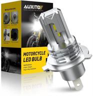 led-лампа для мотоцикла auxito h4 - мощный 9003 hb2 led-свет, белого цвета 6000k, дальний и ближний свет, фары hi/lo beam с чипами 1860 csp led - набор из 1 лампы логотип