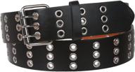 👗 stylish women's belt accessories: three grommets fashion black 30 32 logo