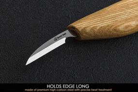 img 3 attached to 🔪 BeaverCraft C8 1.5" Wood Carving Detail Knife - Whittling Knife for Detail Wood Carving, Craft Knife - Chip Carving Tools for Beginners and Kids