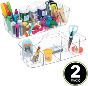 img 3 attached to MDesign Plastic Portable Crafting Organizer