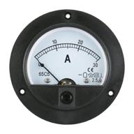 baomain ammeter 65c5: dc 0-30 a analog panel meter with built-in shunt - class 2.5, ce listed logo