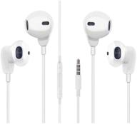 🎧 [2pack] 3.5mm headphones with microphone and volume control - compatible with iphone, ipad, computer, mp3, mp4 logo