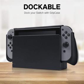 img 3 attached to 🎮 Gray Silicone Protective Case for Nintendo Switch – Dockable, Anti-Scratch, Shock-Absorbing Soft TPU Grip Cover