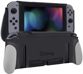 img 4 attached to 🎮 Gray Silicone Protective Case for Nintendo Switch – Dockable, Anti-Scratch, Shock-Absorbing Soft TPU Grip Cover