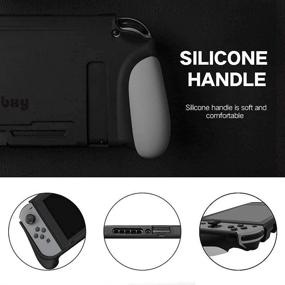 img 2 attached to 🎮 Gray Silicone Protective Case for Nintendo Switch – Dockable, Anti-Scratch, Shock-Absorbing Soft TPU Grip Cover