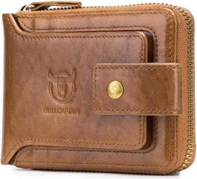 img 4 attached to Men's Vintage Accessories and Wallets: Genuine Cowhide Leather with RFID Blocking Technology