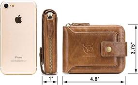 img 3 attached to Men's Vintage Accessories and Wallets: Genuine Cowhide Leather with RFID Blocking Technology