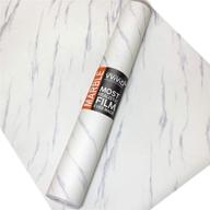 🏢 преобразуйте свое пространство с рулонной пленкой vvivid slanted matte carrara white marble - 16 дюймов x 6.5фт - натуральная текстура - архитектурный дизайн. логотип