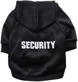 img 2 attached to 🐶 Glam Up Your Pooch with GINBL Pet Small Dog Security Print Hoodie: Stylish, Cozy Sweatshirt for Winter