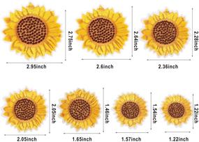 img 3 attached to Sunflower Embroidery Applique Embroidered Clothing