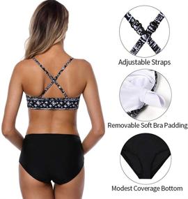 img 2 attached to 👙 Bathing Bikini Swimsuit Women's Clothing Coverage by CharmLeaks in Swimsuits & Cover Ups