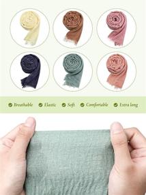 img 3 attached to 🎀 Cotton Crinkle Seasonal Women's Accessories in Classic Colors