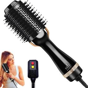 img 4 attached to 💁 JESELRY Hair Dryer Brush - 2-in-1 Professional One Step Hair Dryer and Styler Volumizer with Negative Ion Ceramic Technology, Hot Air Brush for Fast Drying, Salon-Quality Results, Straightening, Curling