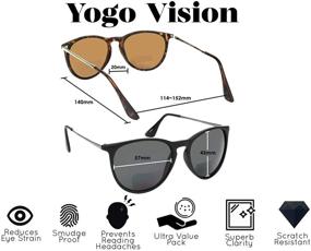 img 2 attached to 🕶️ Yogo Vision Bifocal Sunglasses For Men and Women 2 Pk Reading Glasses UV400 Protection Unisex Sun Readers: See Clearly and Protect Your Eyes With Versatile Bifocal Sunglasses