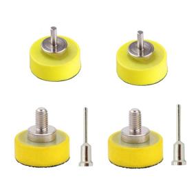 img 4 attached to 🔧 VEZAAR 4-Piece Sanding Pads Hook and Loop Set with Drill Shank Options: 2.35mmX10mm, 3mmX10mm, 3mmX30mm, 6mmX30mm - Sanding Disc Backing Pads Kit