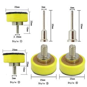 img 3 attached to 🔧 VEZAAR 4-Piece Sanding Pads Hook and Loop Set with Drill Shank Options: 2.35mmX10mm, 3mmX10mm, 3mmX30mm, 6mmX30mm - Sanding Disc Backing Pads Kit