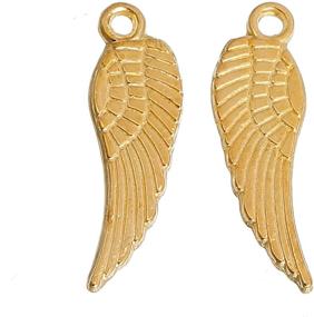 img 1 attached to Gold Plated Angel Charms Charm