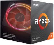 unlocked amd ryzen 7 3700x: 8-core,16-thread processor with wraith prism led cooler - perfect for your desktop needs! logo