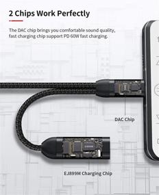 img 1 attached to 🔌 NIMASO 2 in 1 USB C to 3.5mm Audio Adapter: Fast Charging & Stereo Sound for Samsung S21, Google Pixel 5 & More