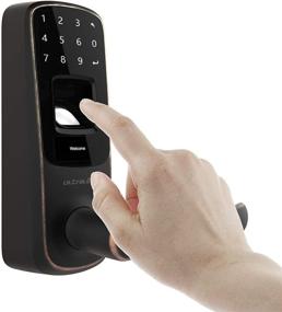 img 3 attached to 🔒 Ultraloq UL3 Fingerprint and Touchscreen Keyless Smart Lever Door Lock – Secure, Convenient, and Aesthetically Pleasing